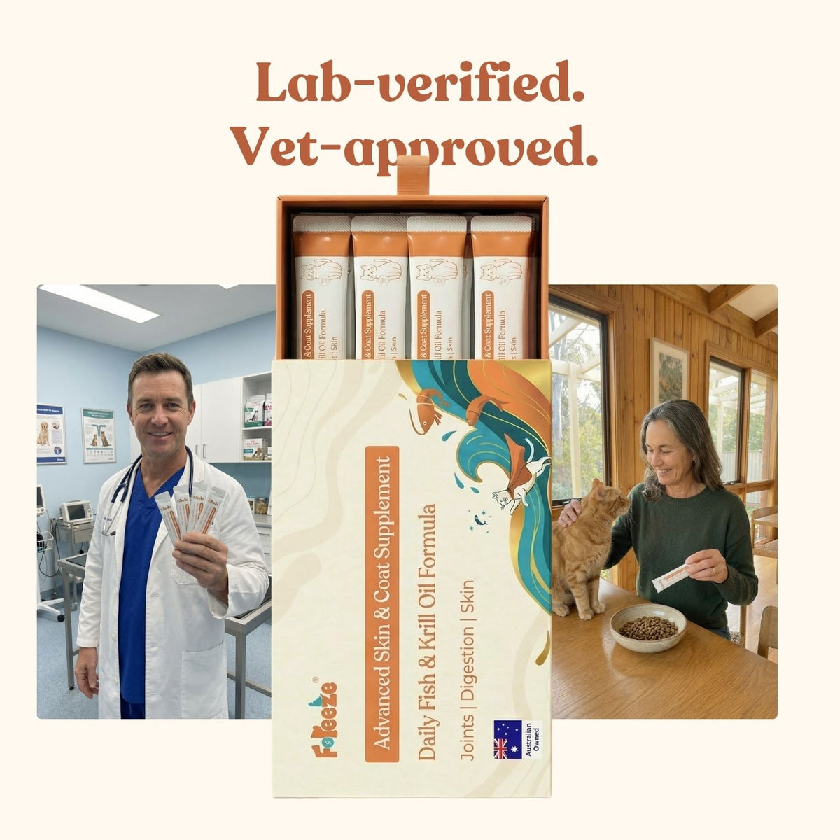 No Fridge. No Mess. — Fureeze® Daily Fish & Krill Oil Supplement