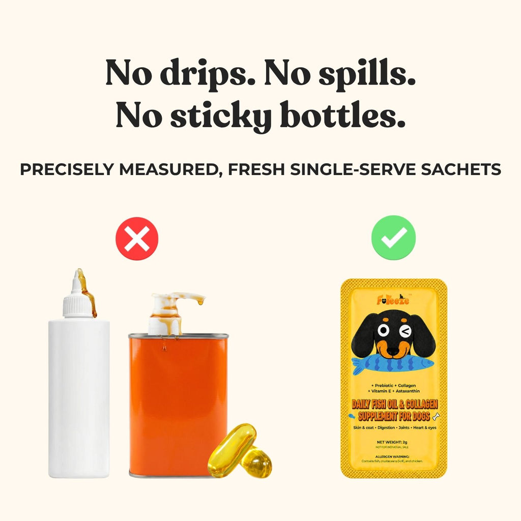 No Fridge. No Mess. — Fureeze® Snap-pack Daily Fish Oil & Collagen Supplement For Dogs