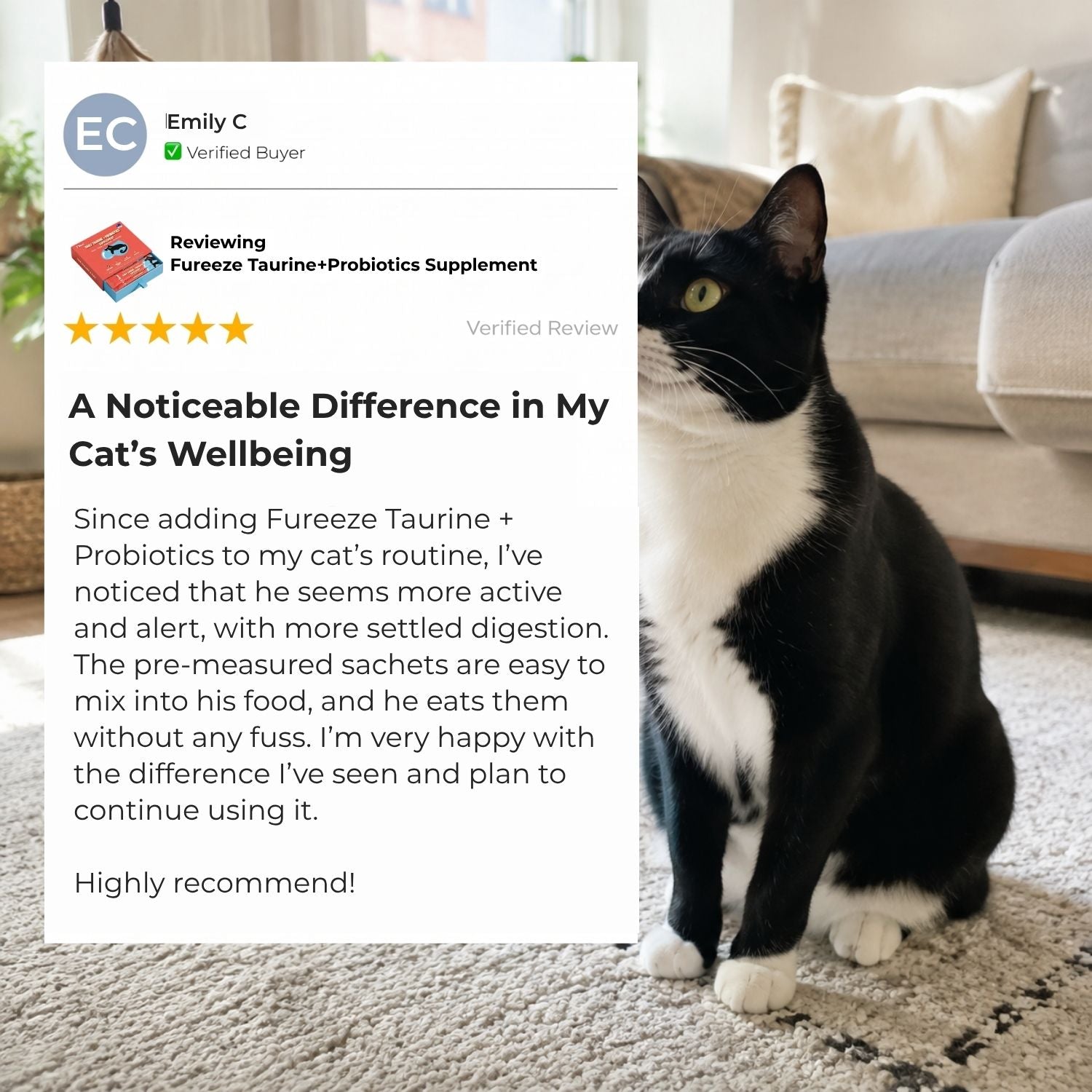 No Clump. No Mess. — Fureeze® Daily Taurine and Probiotics Supplement