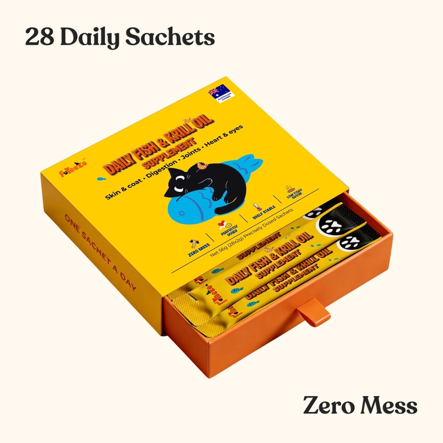 No Fridge. No Mess. — Fureeze® Daily Fish & Krill Oil Supplement