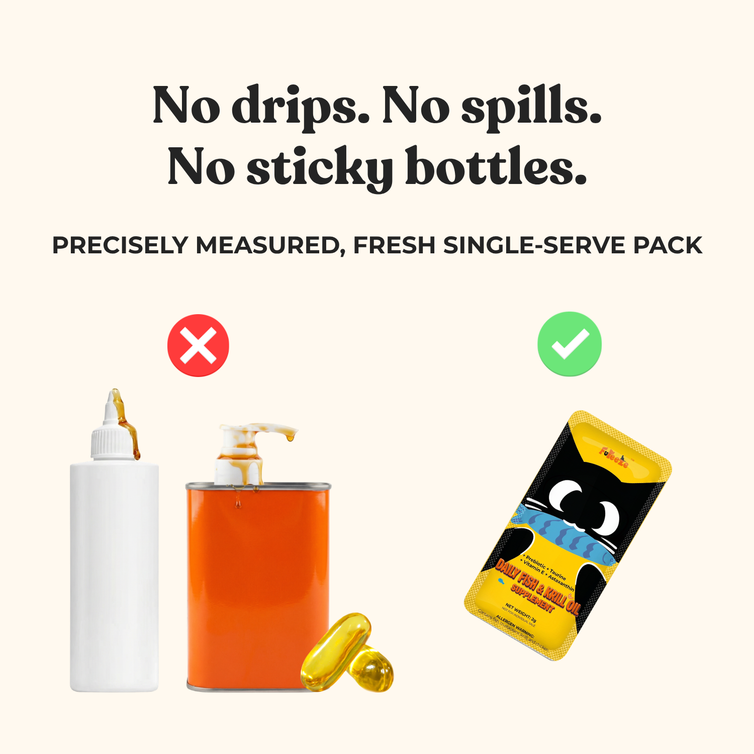 No Fridge. No Mess. — Fureeze® Daily Fish & Krill Oil Supplement