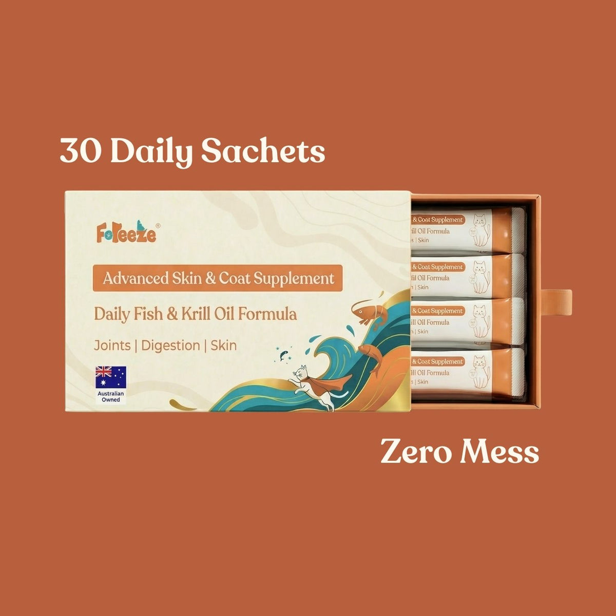 No Fridge. No Mess. — Fureeze® Daily Fish & Krill Oil Supplement