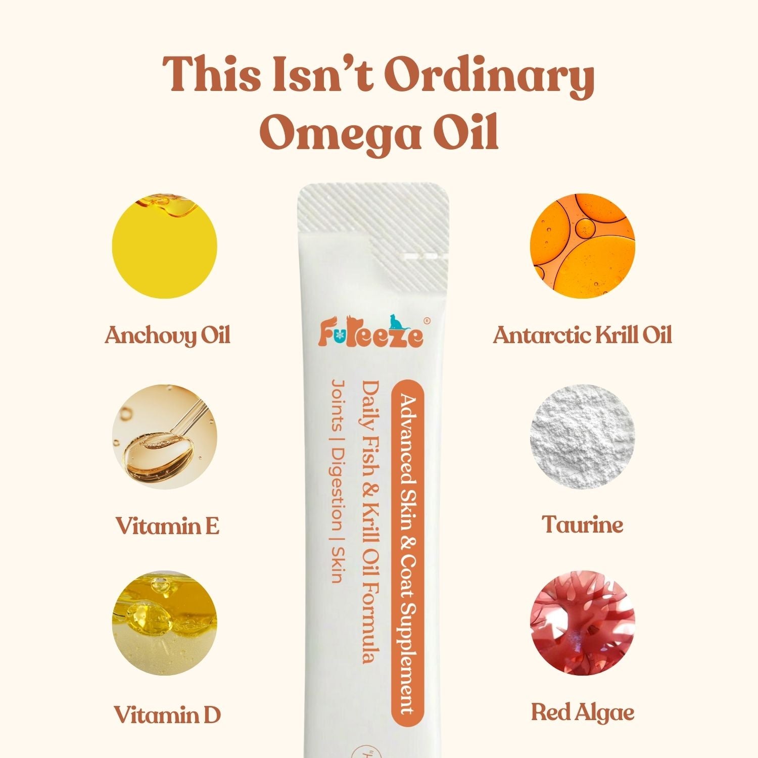 No Fridge. No Mess. — Fureeze® Daily Fish & Krill Oil Supplement