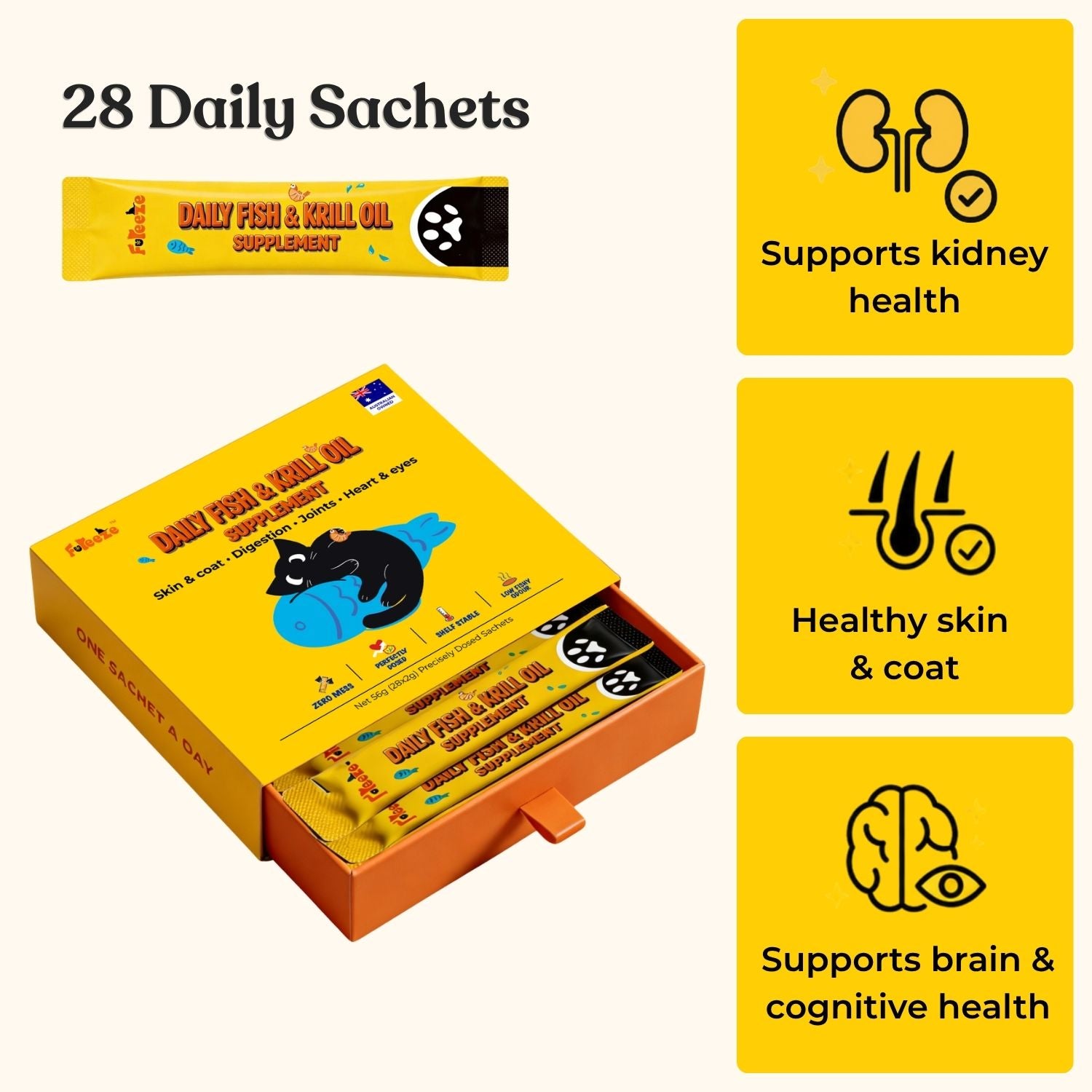 No Fridge. No Mess. — Fureeze® Daily Fish & Krill Oil Supplement