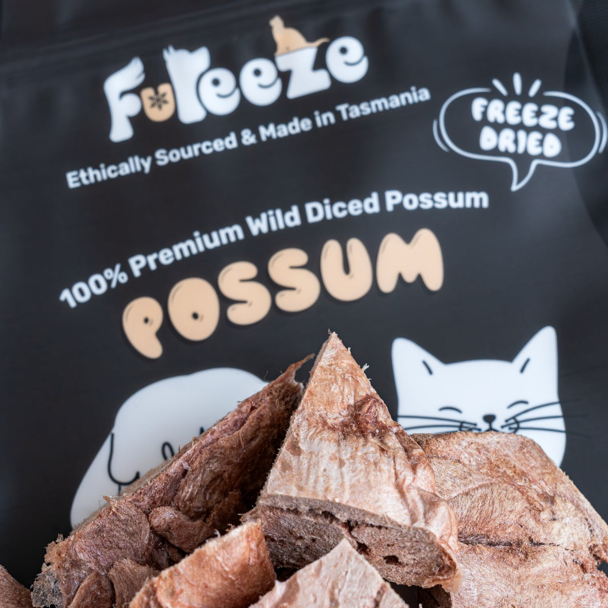 Freeze Dried Diced Possum By Fureeze™ 50g