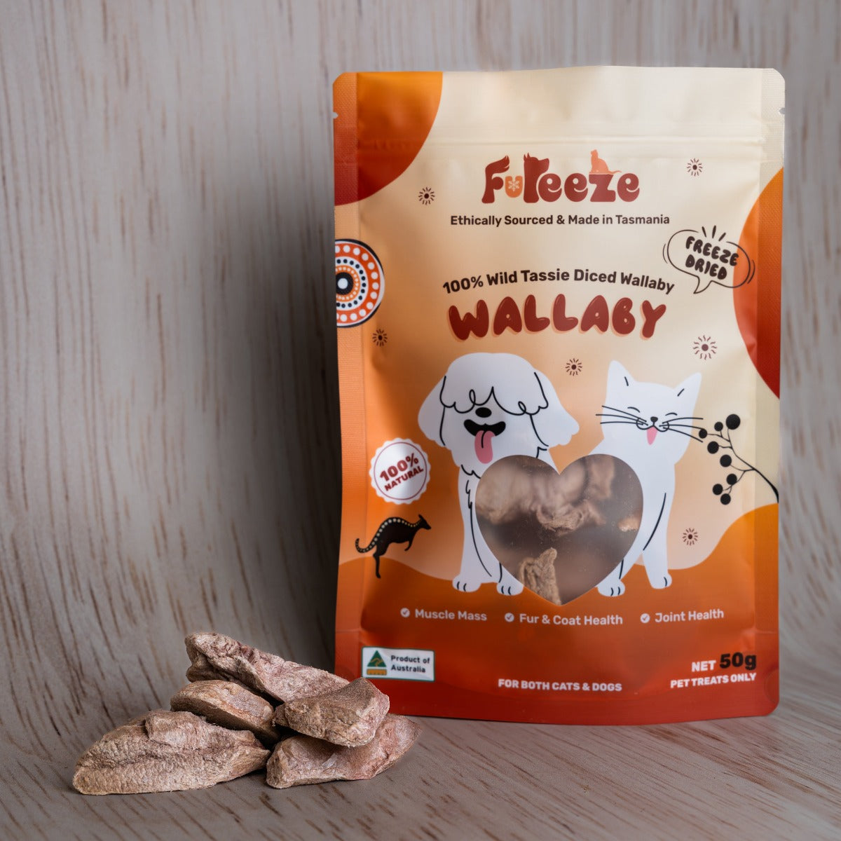 Freeze Dried Wallaby By Fureeze™ 50g